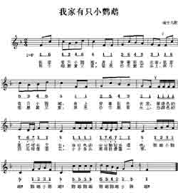 淘儿歌简谱网提供简谱歌谱大全-我家有只小鹦鹉简谱下载