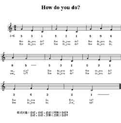 淘儿歌简谱网提供简谱歌谱大全-How do you do简谱下载