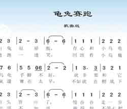 淘儿歌简谱网提供简谱歌谱大全-龟兔赛跑简谱下载